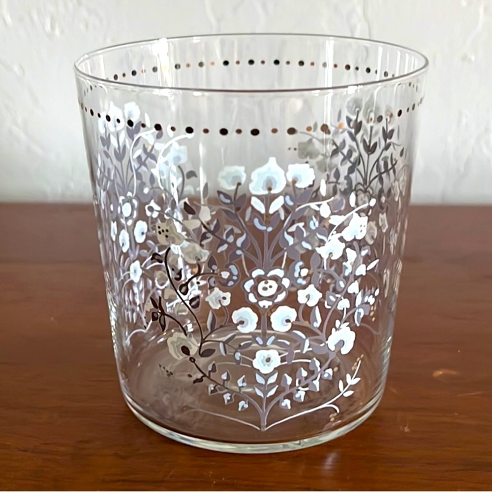🤍🥃MCM Mid Century Modern Glass Tumblers with Intricate Gold Design- Set of 3🥃🤍 - Picture 4 of 6